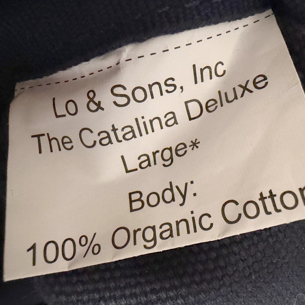 Lo & Sons Catalina Deluxe Weekender Bag Large Navy Canvas Duffle Travel Preppy - Picture 9 of 11